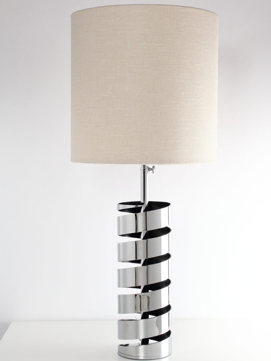 Jacques Charpentier lampe en métal chromé