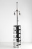 Jacques Charpentier lampe en métal chromé