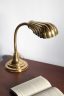 Lampe coquille laiton doré