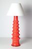 Lampes verre orange corail