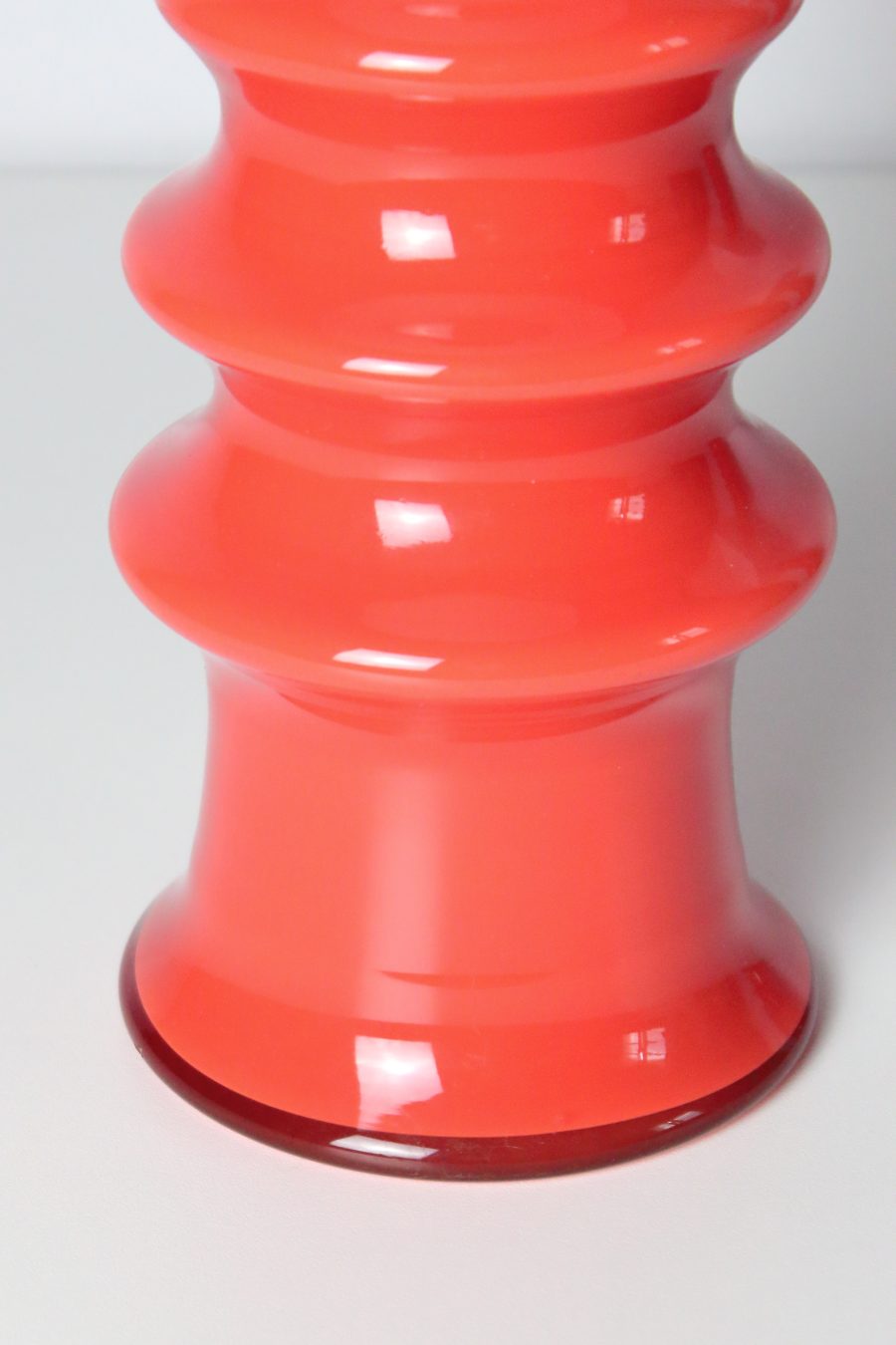 Lampes verre orange corail